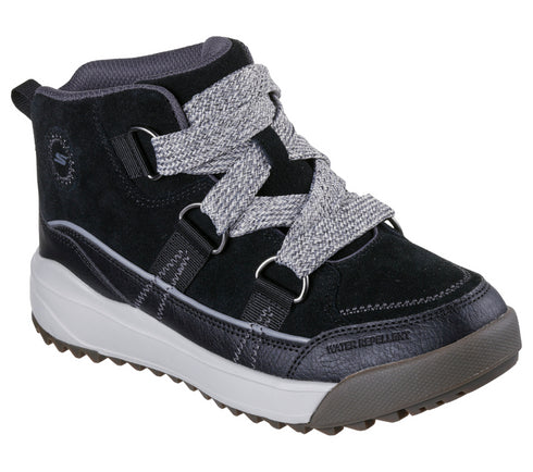 Ghete sport, dama, SKECHERS YANA - COLLINS LANDING 180320-BLK negru, piele ecologica